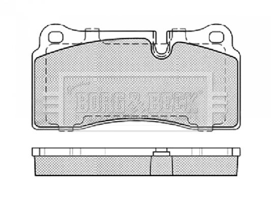 BORG & BECK Комплект тормозных колодок, дисковый тормоз BBP2439